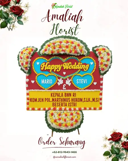 Papan Bunga Pernikahan Tlagasana